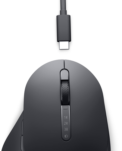 Dell Premier MS900 Mouse - Bluetooth/Radio Frequency - USB Type A - Track-On-Glass - 7 Button(s) - Graphite - Wireless - 2