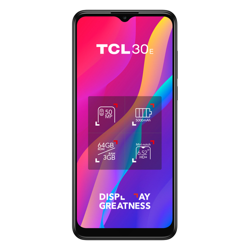 TCL 30E 64 GB Smartphone - 16.6 cm (6.5") LCD HD+ 720 x 1600 - Octa-core (Cortex A53Quad-core (4 núcleos) 2 GHz + Cortex A