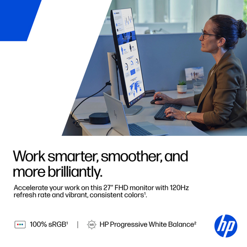 HP Series 5 Pro Écran FHD 27 pouces – 527pf. Taille de l'écran: 68,6 cm (27"), Résolution de l'écran: 1920 x 1080 pixels, 