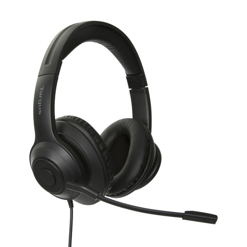 Targus AEH102GL Wired Over-the-head, Over-the-ear, On-ear Stereo Headset - Black - Binaural - Circumaural - 182.9 cm Cable