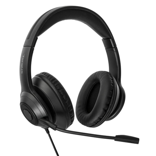 Targus AEH102GL Wired Over-the-head, Over-the-ear, On-ear Stereo Headset - Black - Binaural - Circumaural - 182.9 cm Cable