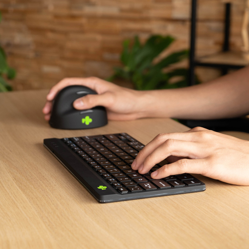 R-Go Compact Break Teclado - Compacto - Sem fios Conectividade - USB Tipo C Interface - Português - QWERTY Layout - Preto 