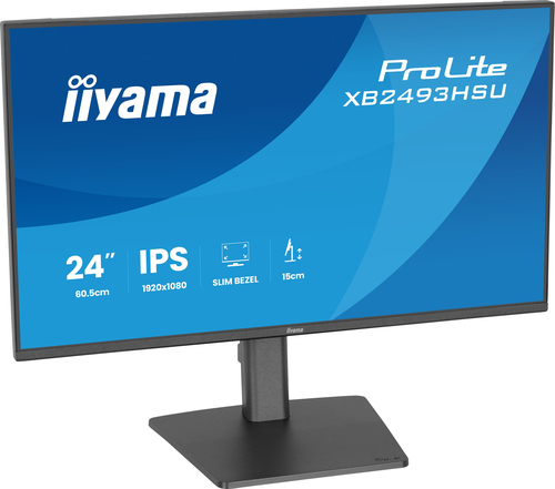 iiyama ProLite XB2493HSU-B1 24" Class Full HD LED Monitor - 16:9 - Matte Black - 60.5 cm (23.8") Viewable - In-plane Switc