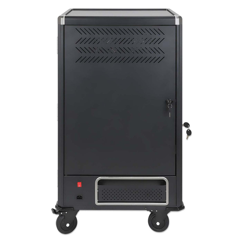 Manhattan Laptop Charging Cart/Trolley via AC Adapter (UK) 30-bay, Install device's AC Adapter (power cables) into unit, S