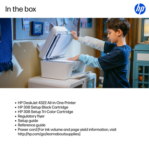 HP DeskJet 4322 Wireless All-in-One Farbe Drucker. Drucktechnologie: Thermal Inkjet, Printing: Farbdruck, Maximale Auflösu