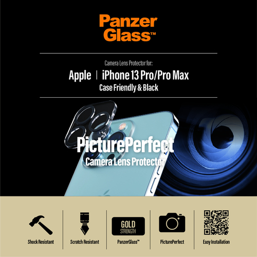 PanzerGlass 0384, Apple, Apple - iPhone 13 Pro, Apple - iPhone 13 Pro Max, Aplicación en seco, Resistente a rayones, Resis