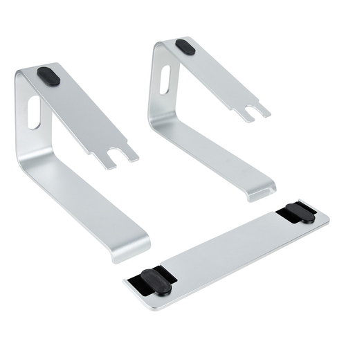 StarTech.com Laptop Stand for Desk, Supports 5kg / 11lb, Aluminum, Silver, Ergonomic Laptop Riser, Portable Laptop Holder 