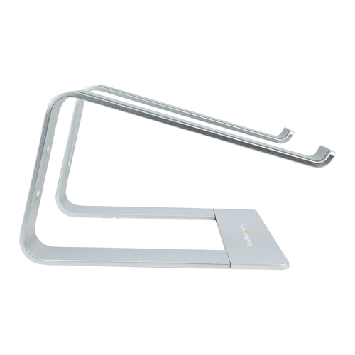 StarTech.com Laptop Stand for Desk, Supports 5kg / 11lb, Aluminum, Silver, Ergonomic Laptop Riser, Portable Laptop Holder 