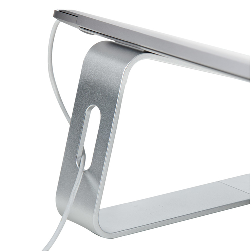 StarTech.com Laptop Stand for Desk, Supports 5kg / 11lb, Aluminum, Silver, Ergonomic Laptop Riser, Portable Laptop Holder 