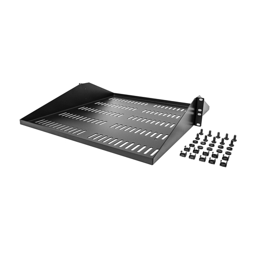 StarTech.com 2U Vented Server Rack Shelf - Center Mount Fixed 20" Deep Cantilever Rackmount Tray for 19" Data/AV/Network w