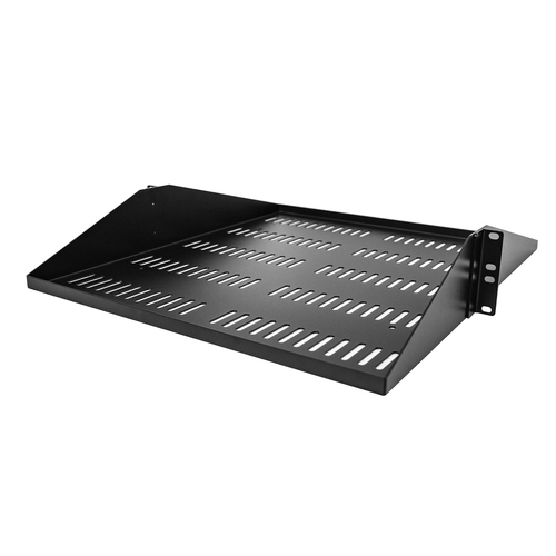 StarTech.com 2U Vented Server Rack Shelf - Center Mount Fixed 20" Deep Cantilever Rackmount Tray for 19" Data/AV/Network w