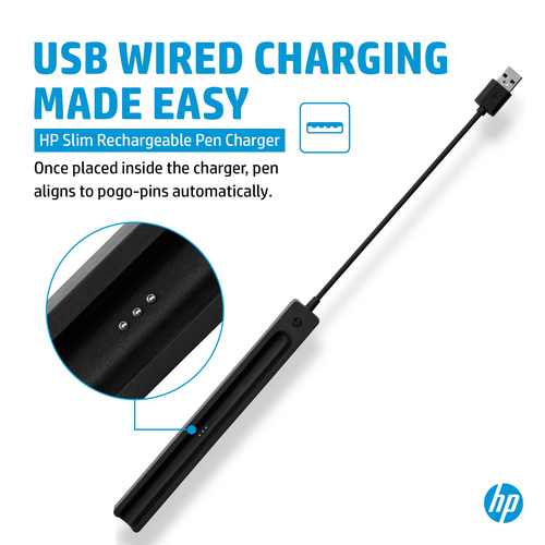 HP Stromadapter - für Stylus - 14,99 cm Kabel - Schwarz