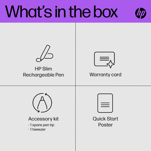HP Stylus - 1 Pack - Grey - Notebook Device Supported - Charger NOT included