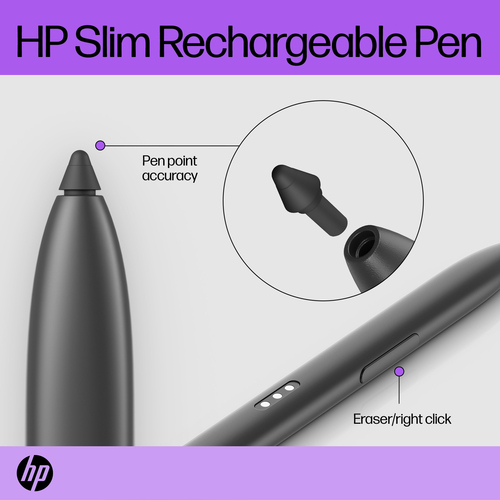 HP Stylus - 1 Pack - Grey - Notebook Device Supported - Charger NOT included