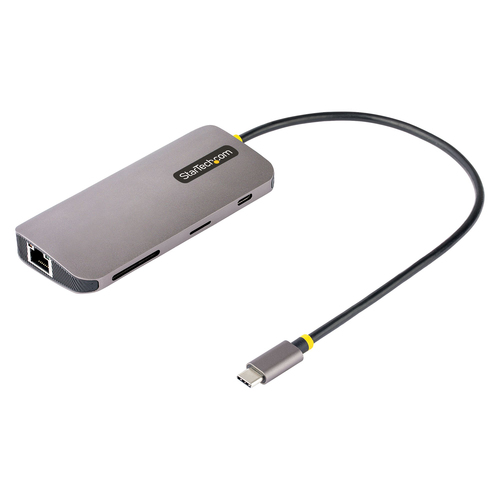 StarTech.com USB C Multiport Adapter, 4K 60Hz HDMI HDR10 Video, 3 Port 5Gbps USB-A Hub, 100W PD Pass-Through, GbE, SD/Micr