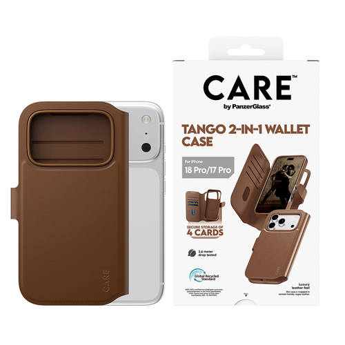 CARE Tango Tasche (Brieftasche) Apple iPhone 17 Pro Smartphone - Braun