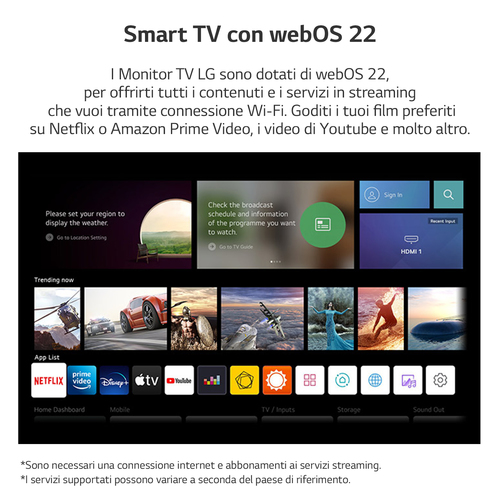 LG 27TQ615S Monitor TV 27" smart webOS 22 FULL HD Wi-Fi NOVITÀ 2022 Bianco. Dimensioni diagonale schermo: 68,6 cm (27"), R