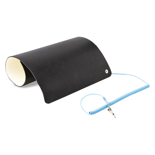 StarTech.com SM-ANTI-STATIC-MAT. Produktfarbe: Beige, Schwarz, Spitzenmaterial: Polyvinylchlorid (PVC), Material Unterseit