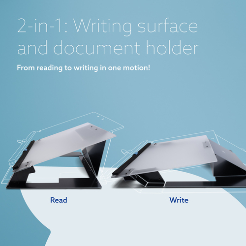 R-Go Read2Write Dokument Dokumentenhalter - Unterstützung 297 mm x 420 mm Medien - 168 mm x 460 mm x 320 mm x - Aluminium,