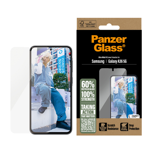 PanzerGlass ® Screen Protector Samsung Galaxy A36 5G | Ultra-Wide Fit. Brand compatibility: Samsung, Compatibility: Samsun