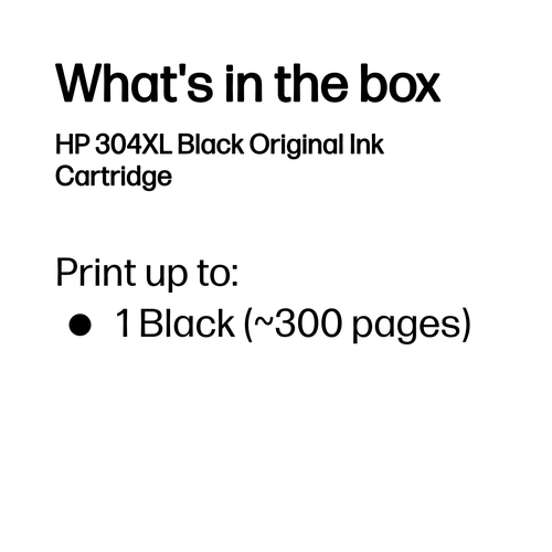 Cartouche jet d'encre D'origine HP 304XL Jet d'encre - Noir - Jet d'encre