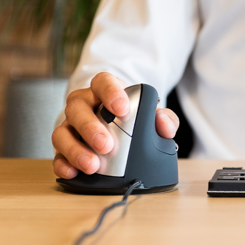 R-Go Tools HE Mouse R-Go , Ergonomische Maus, Mittel (Handlänge 165-185mm), rechtshändig, kabelgebunden, rechts, USB Typ-A