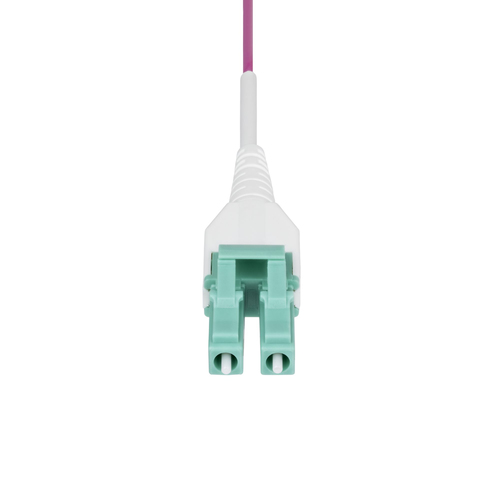 StarTech.com OM4RLCLC3M. Kabellänge: 3 m, Kabeltyp: OFNR, Fibre optic type: OM4, Anschluss 1: LC, Anschluss 2: LC, Lochdur