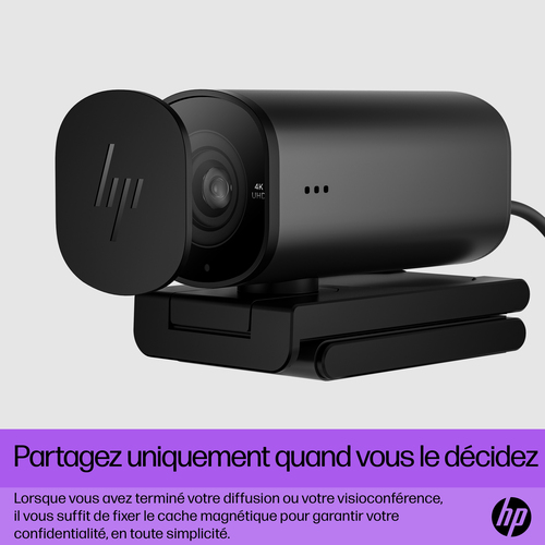 HP 965 4K Streaming Webcam. Megapixel (approx.): 8 MP, Maximum video resolution: 3840 x 2160 pixels, Camera HD type: Full 