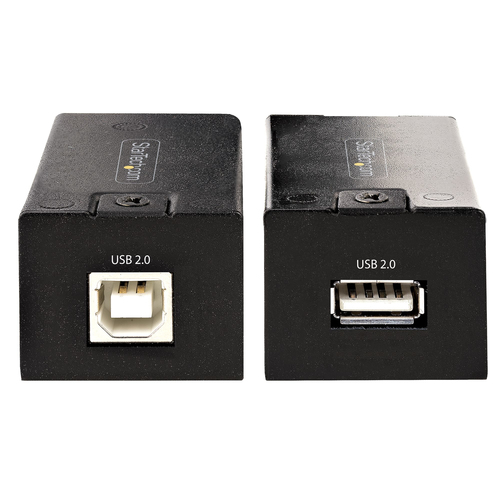 StarTech.com 150m (492ft) USB 2.0 Extender over Cat5e/Cat6 Ethernet Cable, Externally Powered USB Extender/Adapter via RJ4