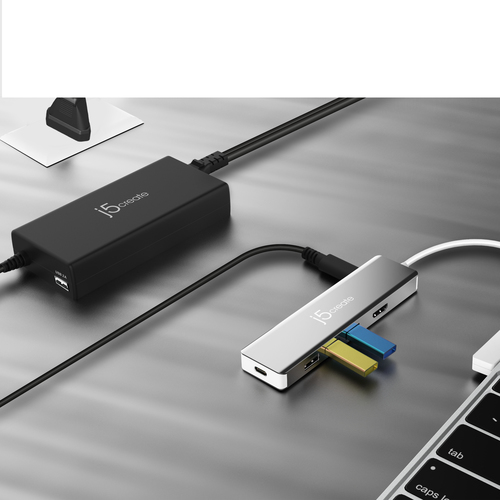 j5create JUP2290C-EN 100W PD USB-C® Super Charger - EU, Black, includes 1.2 m cable. Purpose: Universal, Power supply type