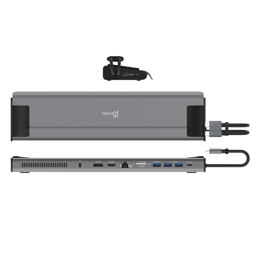 j5create JCD552-N Estación de acoplamiento de pantalla triple USB-C® con adaptador PD de 100 W - UE. Tecnología de conecti