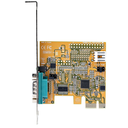 StarTech.com 1-Port PCI Express Serial Card, PCIe to RS232 (DB9) Serial Interface Card, 16C1050 UART, COM Retention, Low P
