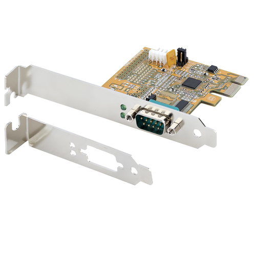 StarTech.com 1-Port PCI Express Serial Card, PCIe to RS232 (DB9) Serial Interface Card, 16C1050 UART, COM Retention, Low P