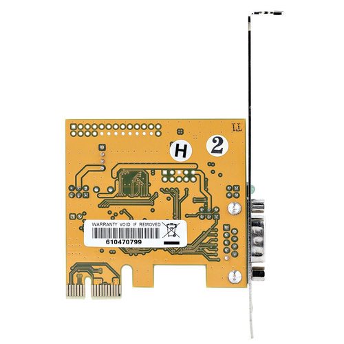 StarTech.com 1-Port PCI Express Serial Card, PCIe to RS232 (DB9) Serial Interface Card, 16C1050 UART, COM Retention, Low P
