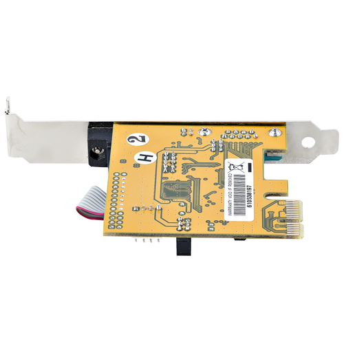 StarTech.com 2-Port PCI Express Serial Card, Dual Port PCIe to RS232 (DB9) Serial Card, 16C1050 UART, COM Retention, Windo