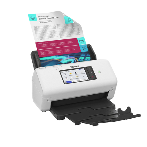 Brother ADS-4700W Sheetfed Scanner - 600 dpi Optical - 48-bit Color - 8-bit Grayscale - 40 ppm (Mono) - 40 ppm (Color) - D