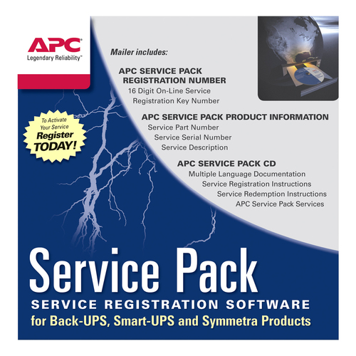 APC Warranty extension service pack, for new product purchase, 1yr, level 03. License quantity: 1 license(s), Number of ye