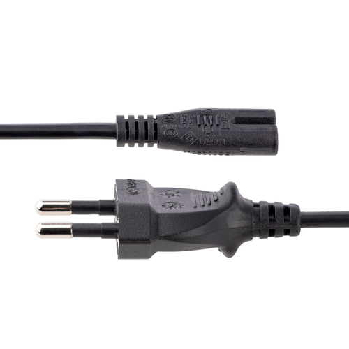 StarTech.com 752E-2M-POWER-LEAD. Kabellänge: 2 m, Anschluss 1: CEE7/16, Anschluss 2: C7-Koppler, Kabeltyp: H03VVH2-F. Eing