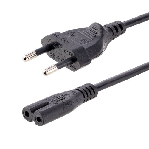 StarTech.com 752E-2M-POWER-LEAD. Kabellänge: 2 m, Anschluss 1: CEE7/16, Anschluss 2: C7-Koppler, Kabeltyp: H03VVH2-F. Eing