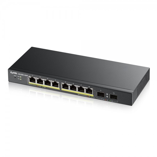 Zyxel GS1900-8HP v3 PoE. Switch-Typ: Managed, Switch-Ebene: L2. Basic Switching RJ-45 Ethernet Ports-Typ: Gigabit Ethernet