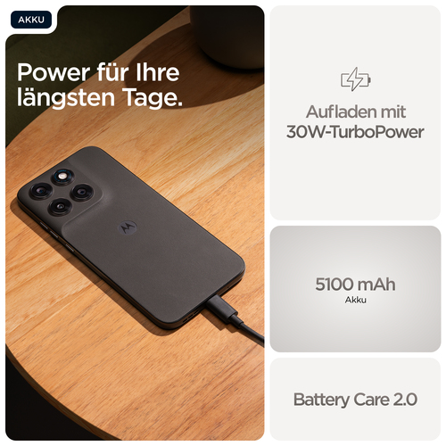 Motorola Mobility moto g77 256 GB Smartphone - 17,2 cm (6,8 Zoll) 1.5K 1272 x 2772 - Octa-Core (Cortex A76Dual-Core 2,50 G