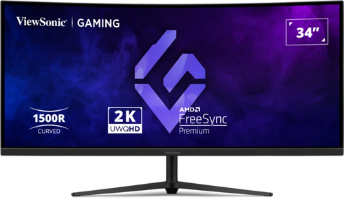 ViewSonic VX3418C-2K 34 Zoll Klasse UWQHD Gekrümmter Bildschirm Gaming-LED-Monitor - 21:9 Format - Schwarz - 86,4 cm (34 Z