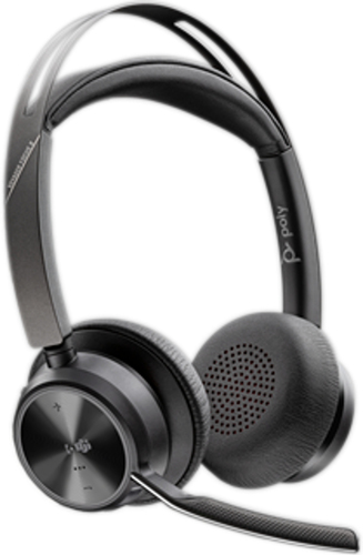 Poly Voyager Focus 2 Com fios/sem fios Headset Estéreo Fone de ouvido - Preto - Microsoft Teams Certification - Google Ass