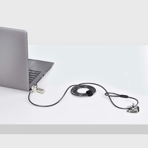StarTech.com Cable Lock For Notebook, Monitor, Printer - 1.98 m Cable - Resettable - 4-digit - Combination Lock/Keyed Lock