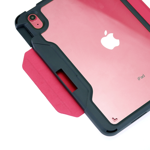 DEQSTER Robust Tasche (Folie) für 27,7 cm (10,9 Zoll) Apple iPad (10. Generation) Tablet - Rosa - Stoßfest - 18 mm Höhe x 