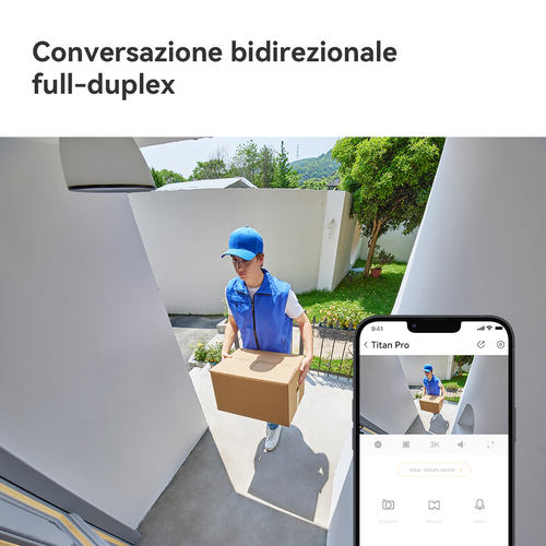 Telecamera IP Titan Pro (WI-FI + Poe) , Risoluzione 6MP(3K+), H.265/H.264 Compressione video, Frame Rate fino a 20fps, 355