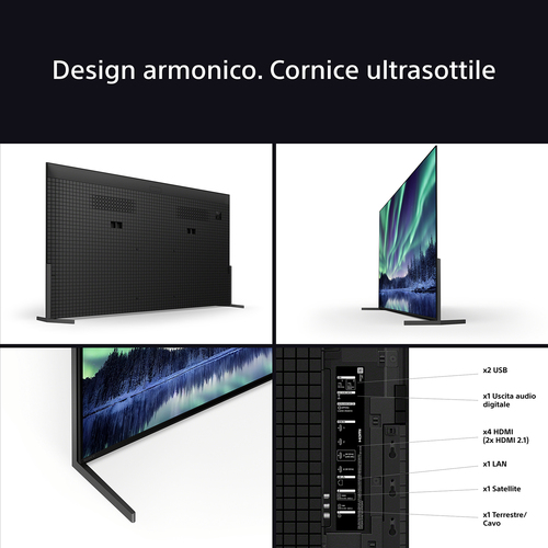 Sony K-55XR8M2. Dimensioni diagonale schermo: 139,7 cm (55""), Risoluzione del display: 3840 x 2160 Pixel, Tipologia HD: 4