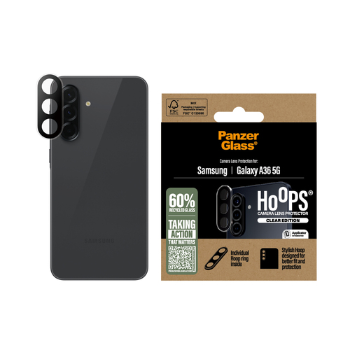 PanzerGlass Hoops Camera Lens Protector - Transparent - Plastic
