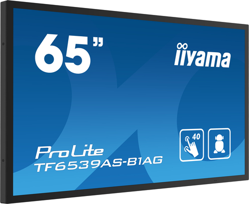 iiyama TF6539AS-B1AG. Produktdesign: Kiosk-Design. Bildschirmdiagonale: 163,8 cm (64.5"), Bildschirmtechnologie: LED, Disp