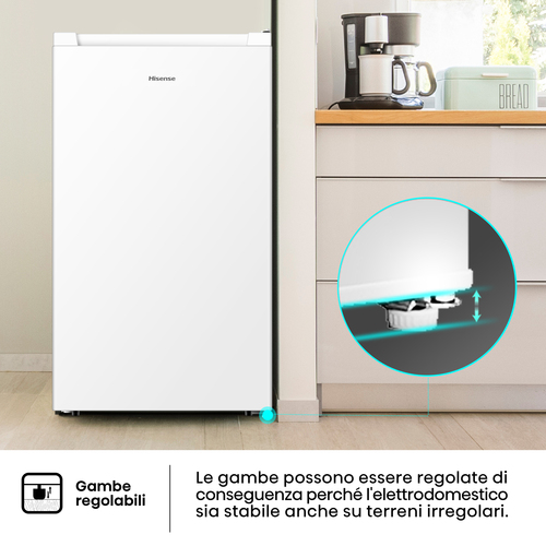 Hisense congelatore verticale FV78D4AWE 61L Classe E Porta Reversibile. Capacità netta congelatore: 61 L, Classe climatica